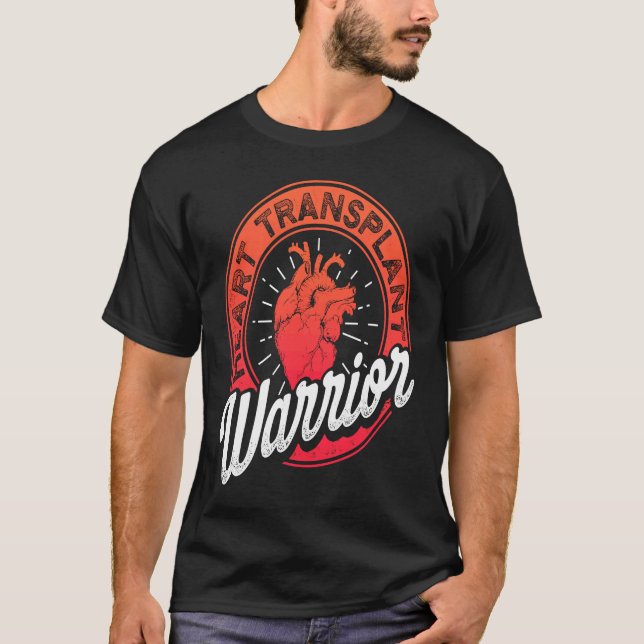 Camiseta Heart Transplant Recipient Warrior Pride Surgery S (Frente)