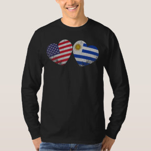 Camiseta Heart Uruguay American Flag Patriotic Family Her