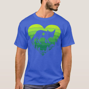 Camiseta Heart Vintage Retro Shamrock Fennec Fo Rua