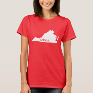 Camiseta Heart Virginia, Belong State Map