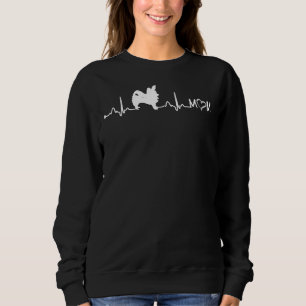 Camiseta Heartbeat Ekg Long Casaco Chihuahua Mãe