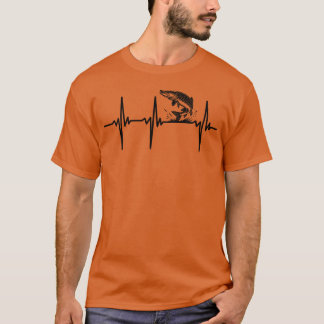 Camiseta Heartbeat For Pikefish And Predator Sport Fishing 