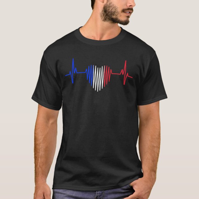 Camiseta Heartbeat French Flag (Frente)