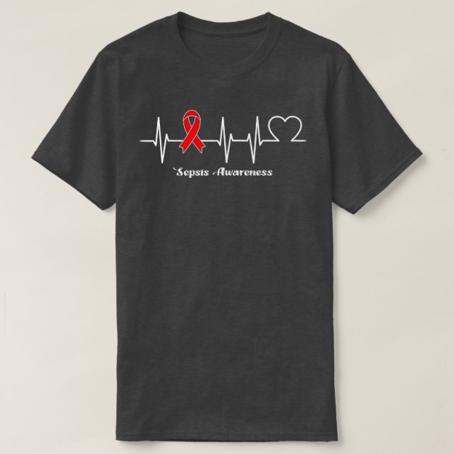 Camiseta Heartbeat Sepsis Warrior  (Frente do Design)