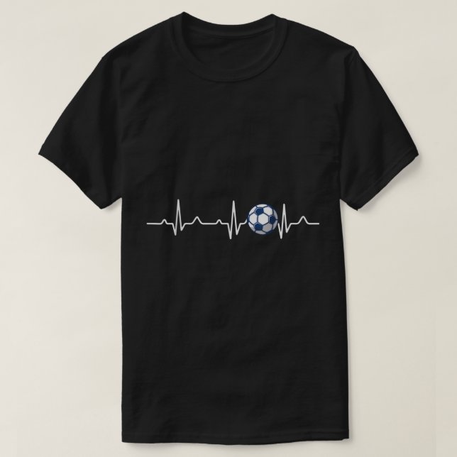 Camiseta Heartbeat Soccer Lover Gift  (Frente do Design)
