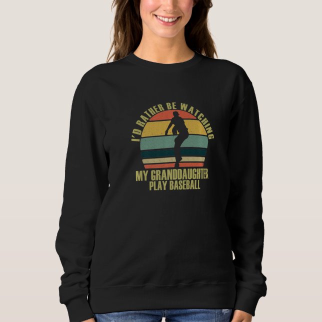 Camiseta Heartfelt Rather Be Watching Granddaughter Play Ba (Frente)