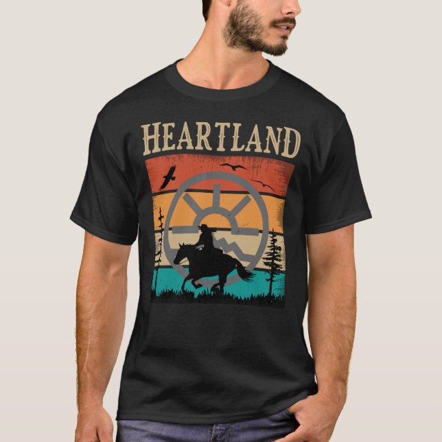 Camiseta Heartland,Heartland Ranch,sunset heartland,Heartla (Frente)
