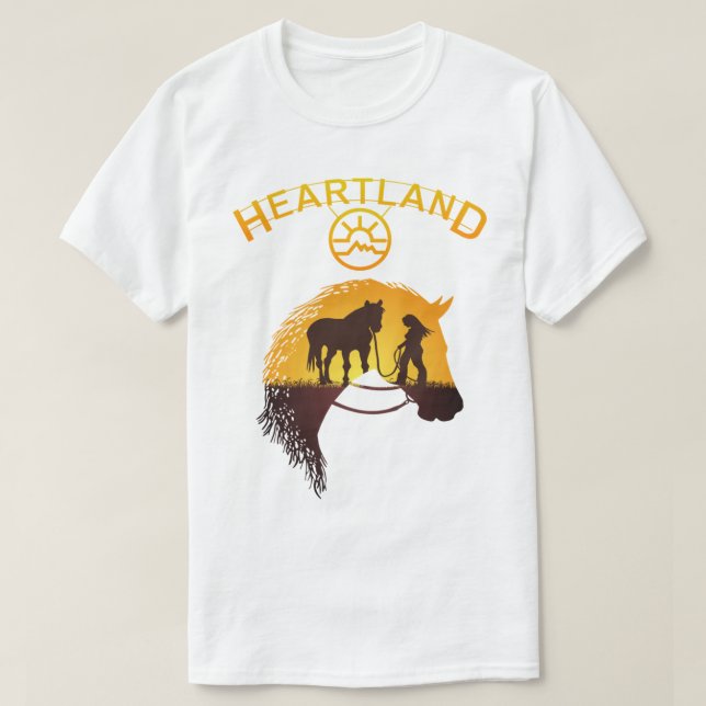 Camiseta Heartland, Heartland Ranking, Cavalos Amantes, Cav (Frente do Design)