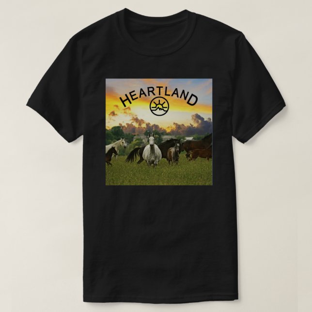 Camiseta Heartland, Travesseiro decorativo de Cavalo de Hea (Frente do Design)