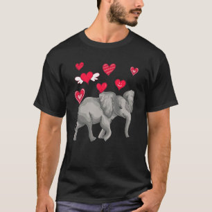 Camiseta Hearts Baby Animal Africa Safari Cute Elephant