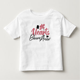 Camiseta Hearts Bloom Anew - citação Floral Inspiracional