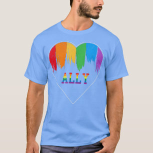 Camiseta Hearts Lgbt Igualdade Love LGBTQ Rainbow Flag Gay