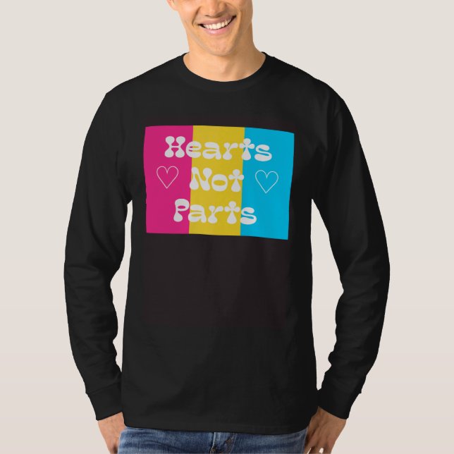 Camiseta Hearts Not Parts  Gay Pride lgbtq+ (Frente)