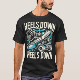 Camiseta Heat Down Wheels Down Skateboard Engraçado