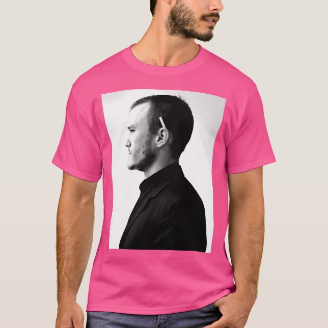 Camiseta Heath Ledger - Ator Preto E Branco (Frente)