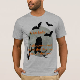 Camiseta Heather Cinza Halloween Owen Owl & Bats