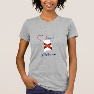 Camiseta Heather Cinza Sweet Home Alabama Patriotic