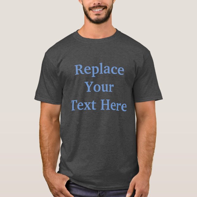 Camiseta Heather De Carvões Adicionar Seu Próprio Texto Sub (Frente)