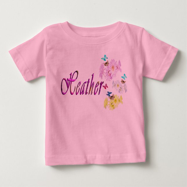 Camiseta Heather, Nome, Com Gatinhos,  (Frente)