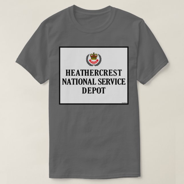 Camiseta HEATHERCREST NATIONAL SERVICE DEPOT Carregar em Se (Frente do Design)