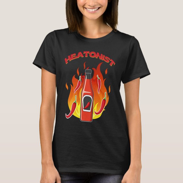 Camiseta Heatonist Habanero Sauce Foodie Spicy Hot Mexican  (Frente)
