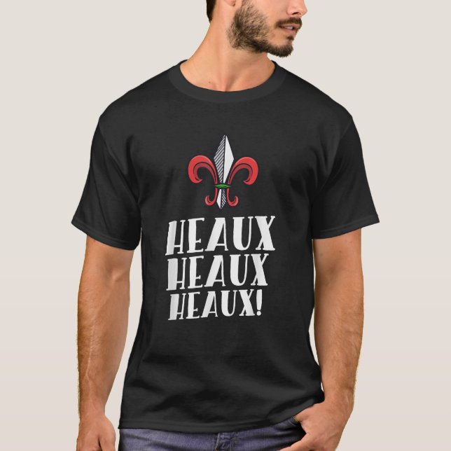 Camiseta Heaux Heaux Heaux Cajun Natal Louisiana Xmas N (Frente)