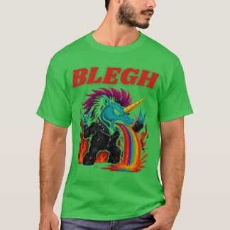 Camiseta Heavy Blegh Metal Unicorn vintage