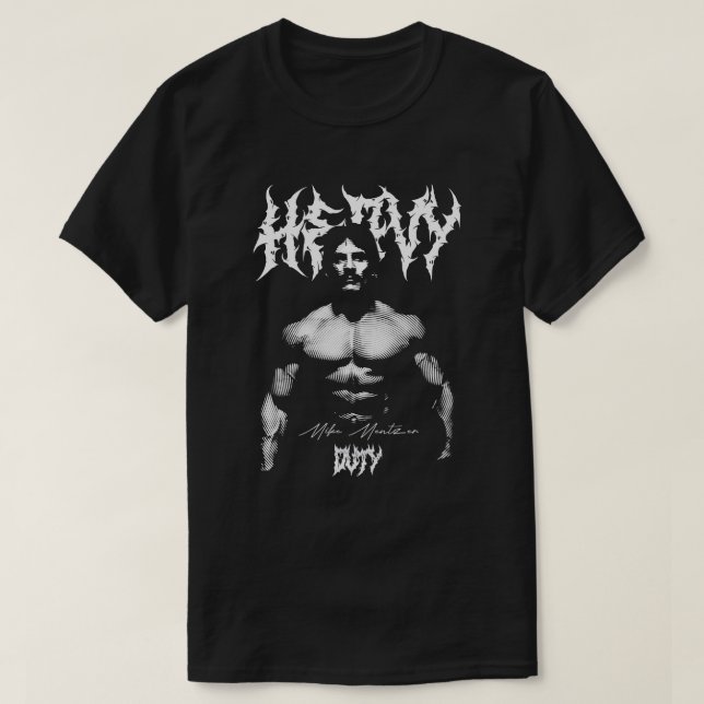 Camiseta Heavy Duty Mike – Classic Bodybuilding Art (Frente do Design)
