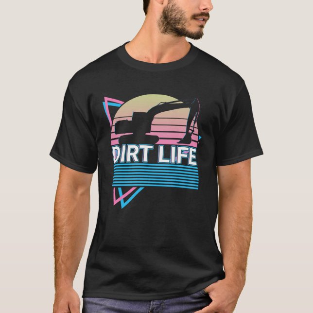 Camiseta Heavy Equipment Operator Retro HEO HEV Dirt Life (Frente)