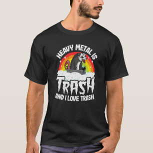 Camiseta Heavy Metal é Lixo e Eu Amo Lixo Gambá Meta