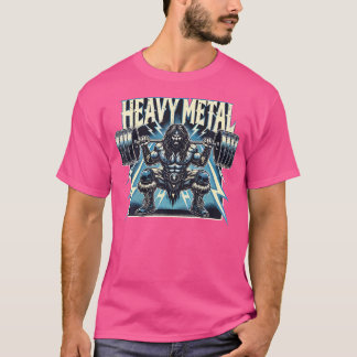 Camiseta Heavy Metal - Malhação de Workout de Gym Engraçado