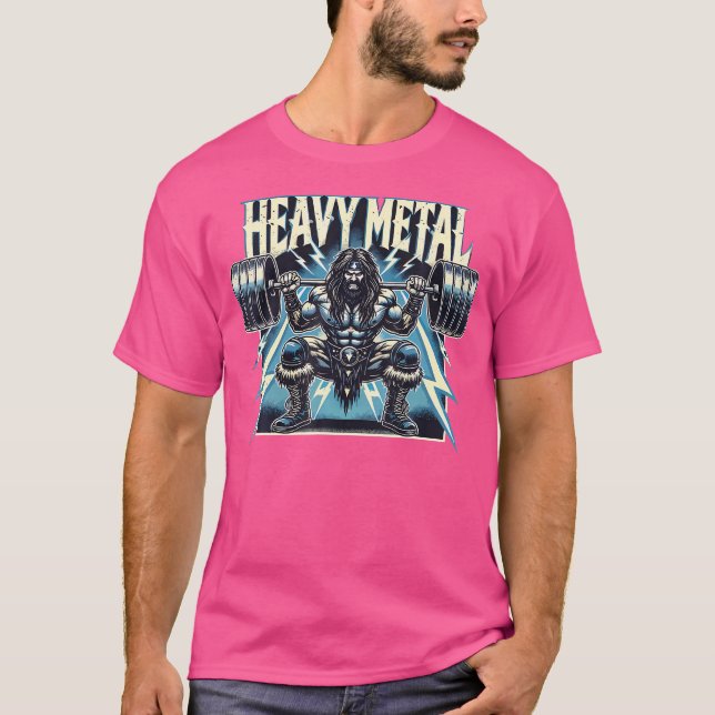 Camiseta Heavy Metal - Malhação de Workout de Gym Engraçado (Frente)