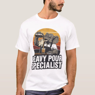 Camiseta Heavy Pour Specialist Elephant Bartender Shirt