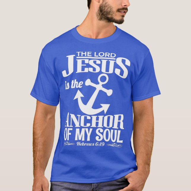 Camiseta Hebraico 619 Jesus é a âncora da minha alma (Frente)