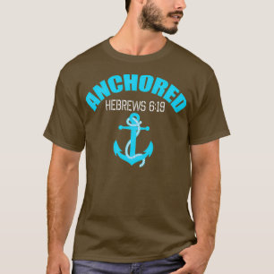 Camiseta Hebraico ancorado 619 Anchor Azul com Escritura