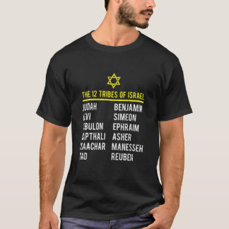 Camiseta Hebraico Israelita A 12 Tribos De Israel Yah