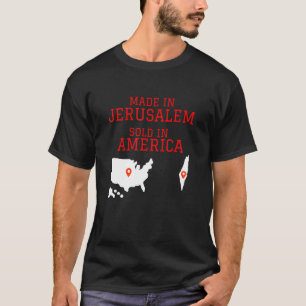 Camiseta Hebraico Israelita Feito Em Jerusalém Vendido Nos 
