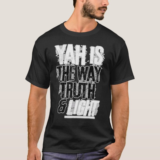 Camiseta Hebraico Israelita Vestuário Judah Bíblia Yah Way  (Frente)