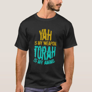 Camiseta Hebraico Israelita Vestuário Yah é minha arma Juda