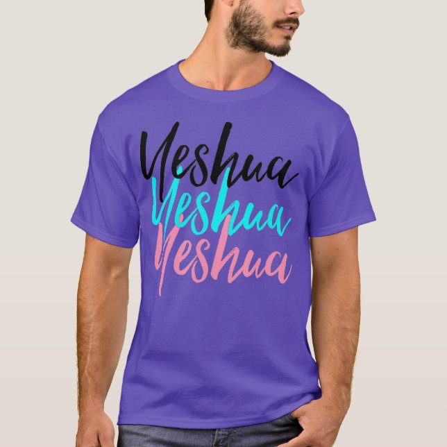 Camiseta Hebraico Nome de Jesus Joshua Culto Cristão (Frente)