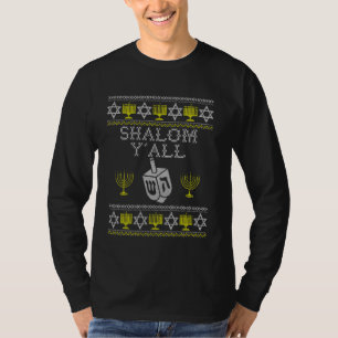 Camiseta Hebraico Shalom Yall Jewish Peace Esteja Com Você