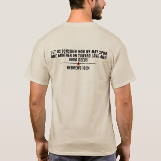 camiseta Hebreus 10:24 com arte personalizada