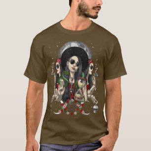 Camiseta Hecate Triple Moon Goddese Pagan Witch Gothic Wicc