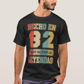 Camiseta Hecho En 1982 Espanhol Cumpleaños 41ruas Aniversár