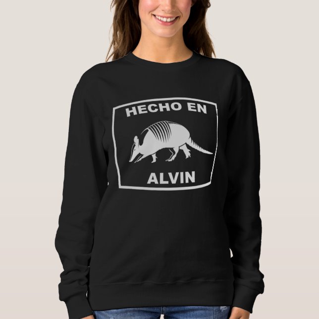 Camiseta Hecho en Alvin Texas Armadillo Southern State Texa (Frente)