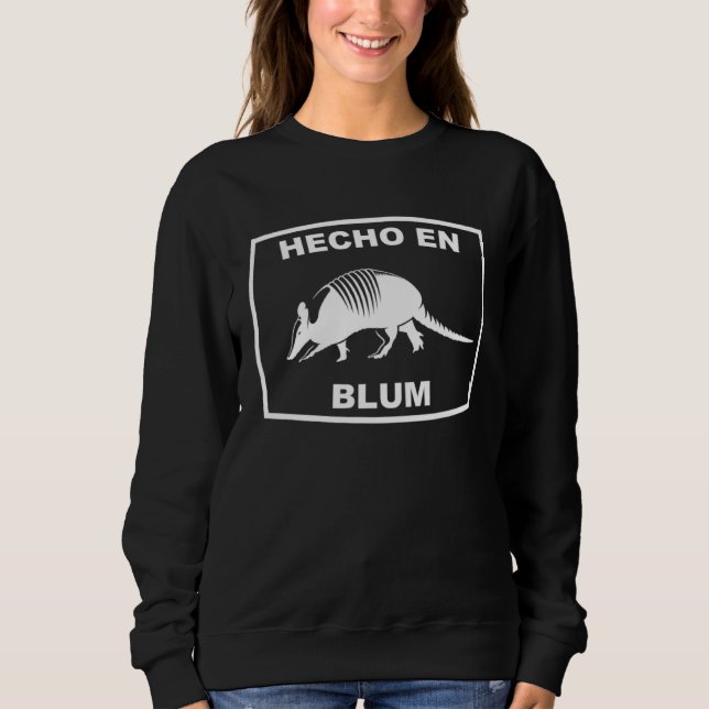 Camiseta Hecho en Blum Texas Armadillo Southern State Texan (Frente)