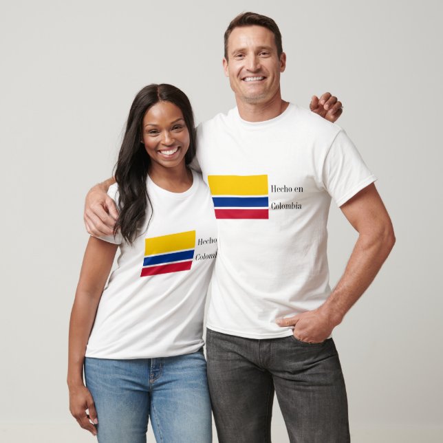 Camiseta Hecho en Colombia Flag (Unissex)