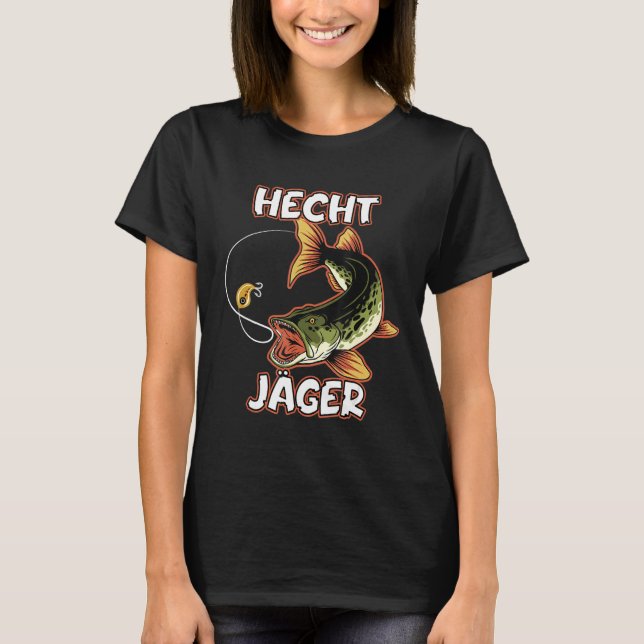 Camiseta Hecht Jäger Fish Design Pike Motif (Frente)