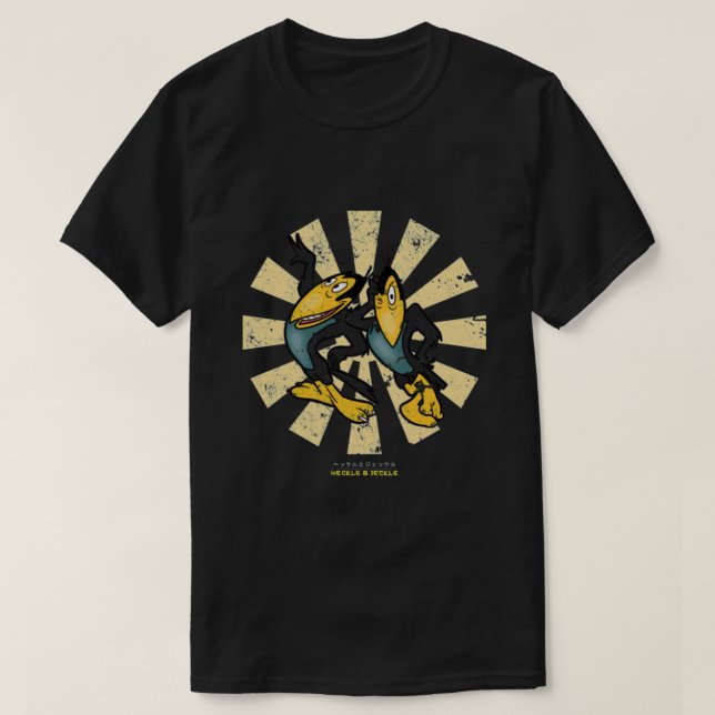 Camiseta Heckle And Jeckle T-ShirtHeckle And Jeckle Retro J (Frente do Design)