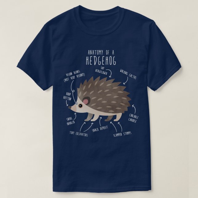 Camiseta Hedgehog Anatomy (Frente do Design)